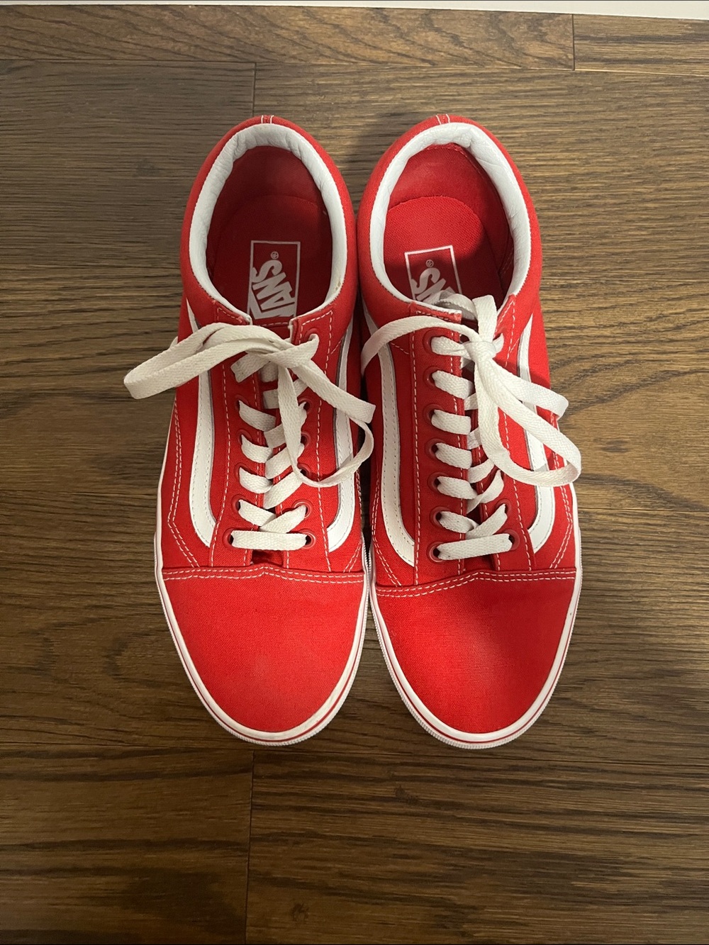 Vans Sneakers in Red and White men size 9 women size 10.5